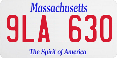 MA license plate 9LA630