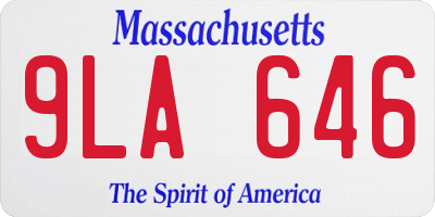 MA license plate 9LA646