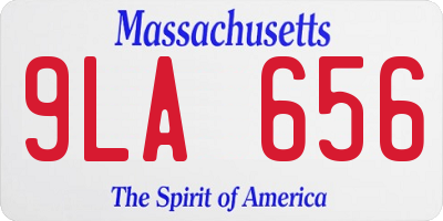 MA license plate 9LA656