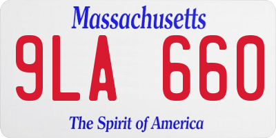 MA license plate 9LA660