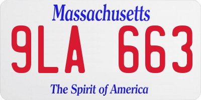 MA license plate 9LA663