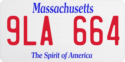 MA license plate 9LA664