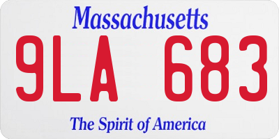 MA license plate 9LA683