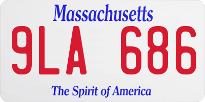 MA license plate 9LA686