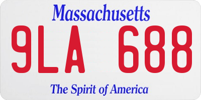 MA license plate 9LA688