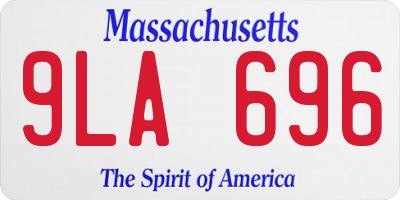 MA license plate 9LA696