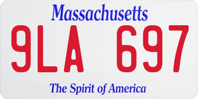 MA license plate 9LA697