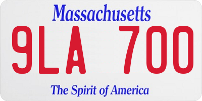 MA license plate 9LA700