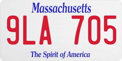 MA license plate 9LA705