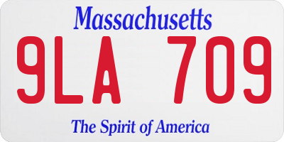 MA license plate 9LA709