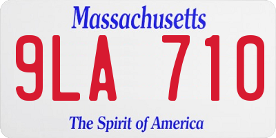 MA license plate 9LA710