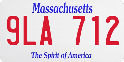MA license plate 9LA712