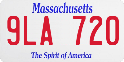 MA license plate 9LA720