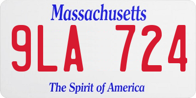 MA license plate 9LA724