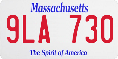 MA license plate 9LA730