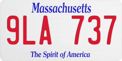 MA license plate 9LA737