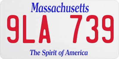 MA license plate 9LA739
