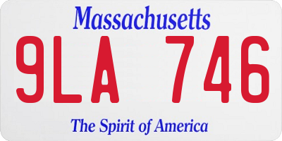 MA license plate 9LA746