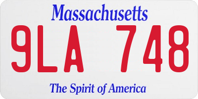 MA license plate 9LA748