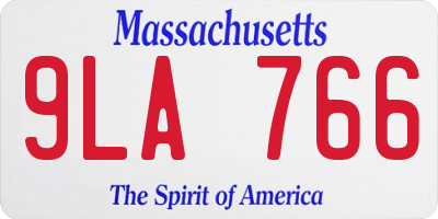 MA license plate 9LA766