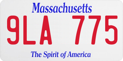 MA license plate 9LA775