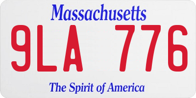 MA license plate 9LA776
