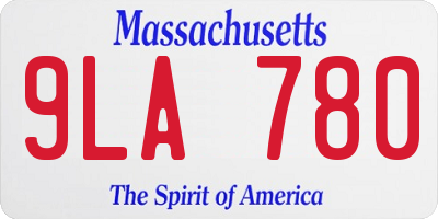 MA license plate 9LA780