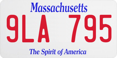 MA license plate 9LA795