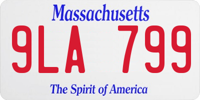 MA license plate 9LA799