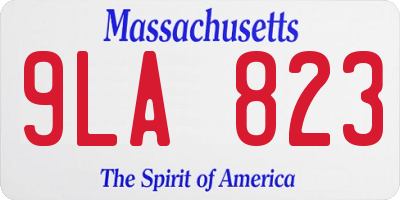 MA license plate 9LA823