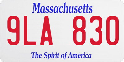 MA license plate 9LA830
