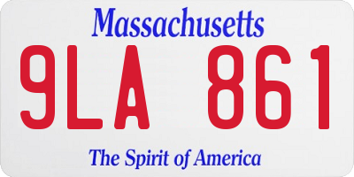 MA license plate 9LA861