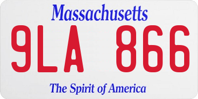 MA license plate 9LA866