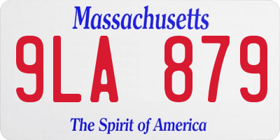 MA license plate 9LA879