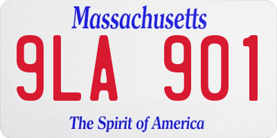 MA license plate 9LA901