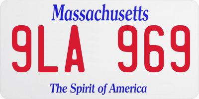 MA license plate 9LA969