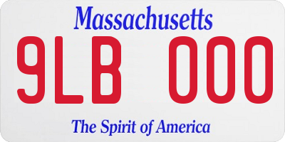 MA license plate 9LB000