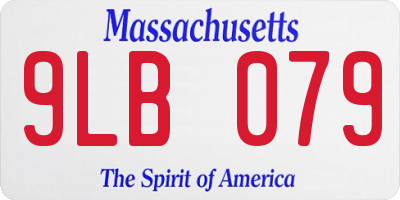 MA license plate 9LB079