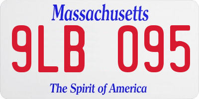 MA license plate 9LB095