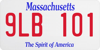 MA license plate 9LB101