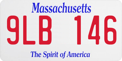 MA license plate 9LB146