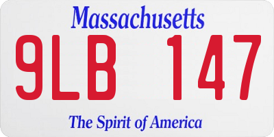 MA license plate 9LB147