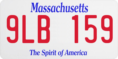 MA license plate 9LB159