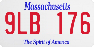 MA license plate 9LB176
