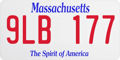 MA license plate 9LB177