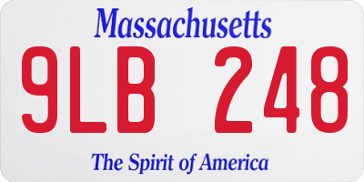 MA license plate 9LB248