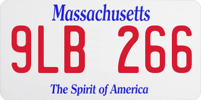 MA license plate 9LB266