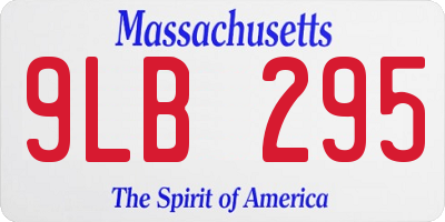 MA license plate 9LB295