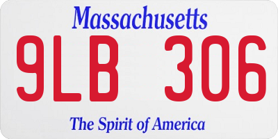MA license plate 9LB306