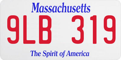 MA license plate 9LB319